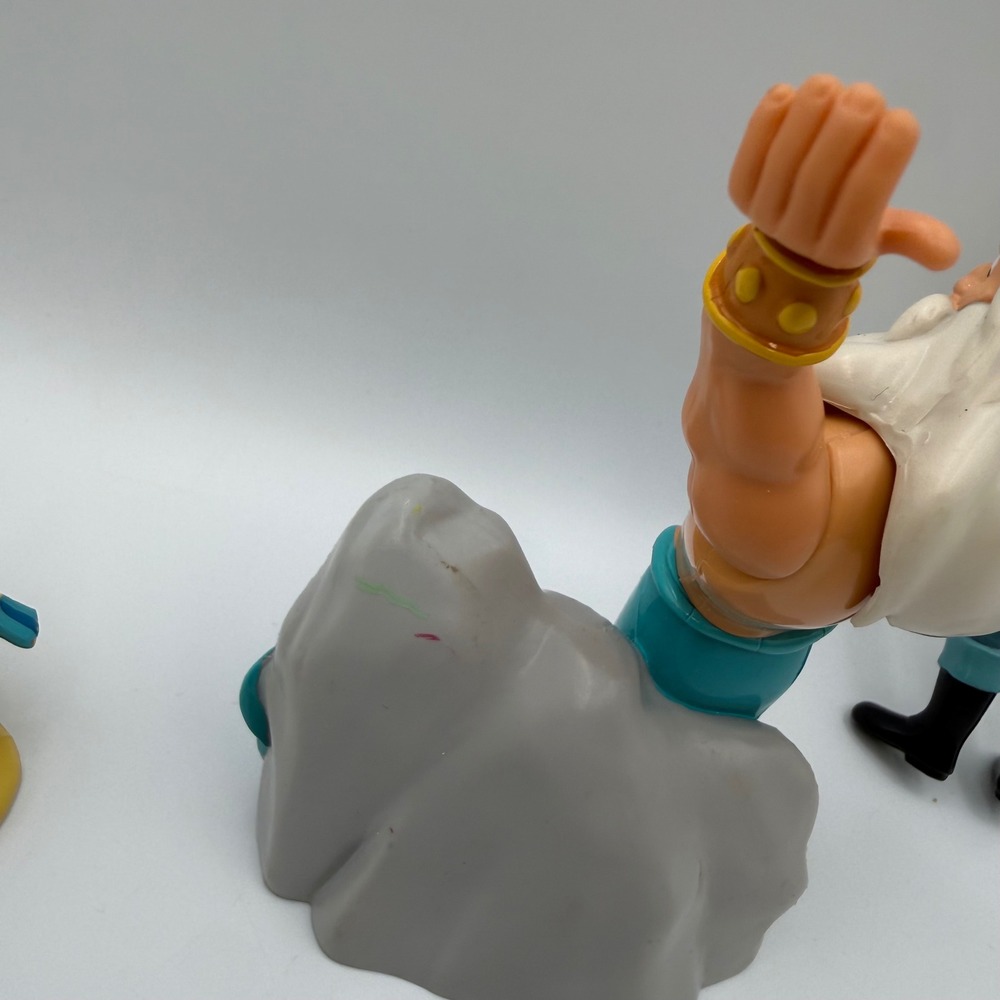 Disney The Little Mermaid Figure Lot King Triton Prince Eric Flounder Vintage - Picture 3 of 7